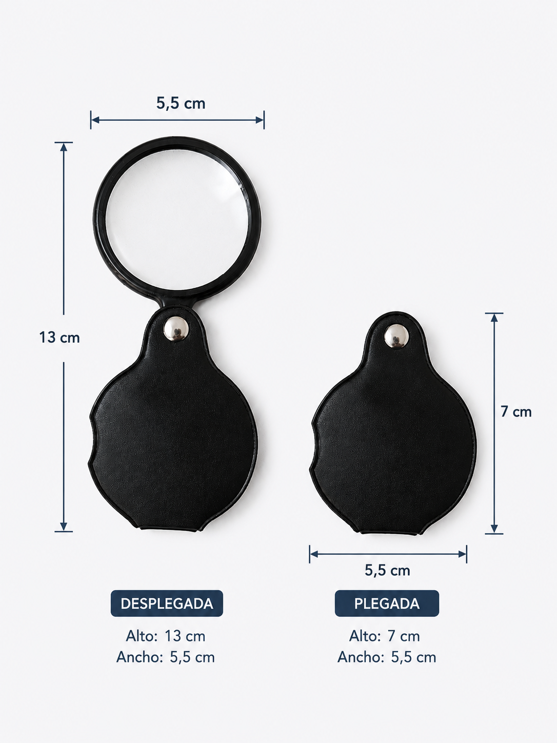 Lupa de bolsillo plegable, aumento 5x, práctica y cómoda - Imagen 3