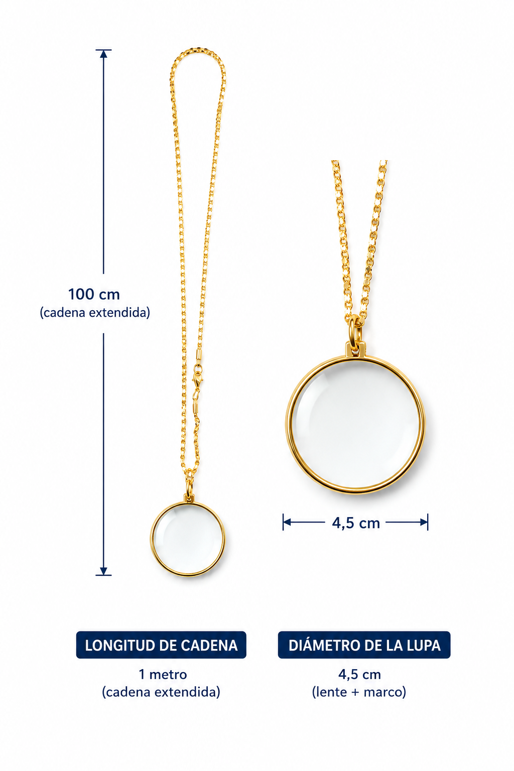 Colgante Lupa para leer, aumento 4x, elegante y discreta - Imagen 4