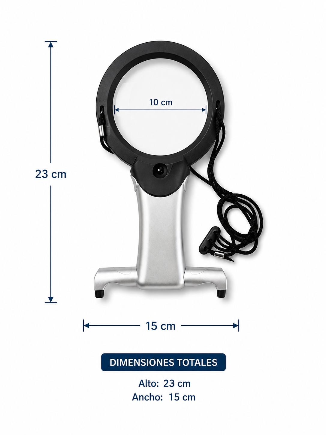 Lupa Multipropósito Manos Libres con Luz LED y Lente Bifocal - Imagen 6